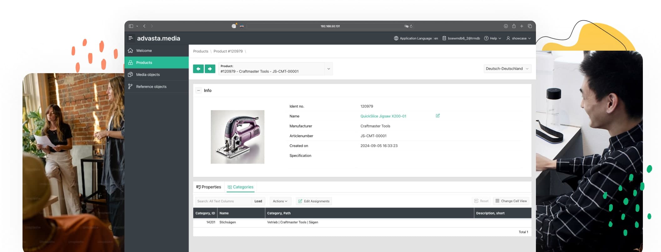 Ein Screenshot von advastamedia, der das Thema Datenmigration veranschaulicht.